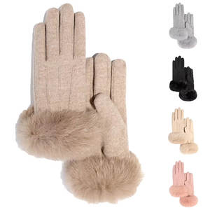 Men Wool <b>Gloves</b> Thermal Winter <b>Gloves</b> Soft Outdoor Men Wool <b>Gloves</b> Outdoor Warm <b>Gloves</b> <b>Knit</b> Winter - Product Image 1