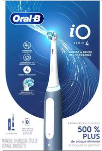 Cepillo de dientes eléctrico Oral-B iO Serie 4 con (1) cabezal de cepillo, recargable, azul pizarra - Product Image 5