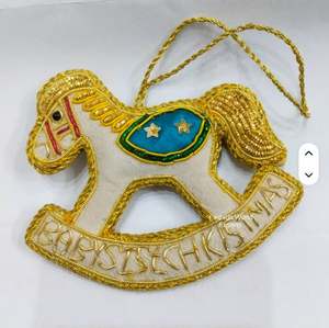 Elegant <b>Glass</b> Beaded Star <b>Christmas</b> Hanging <b>Ornaments</b> for <b>Tree</b> and Home Holiday Decoration hanging plastic <b>christmas</b> baubles - Product Image 1