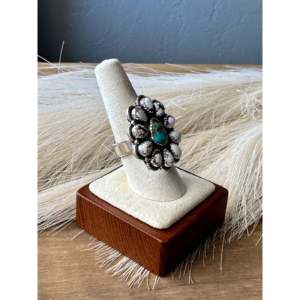 Southwest Handmade Multi Stone Sterling Silver Cluster Ring Adjustable Bezel <b>Set</b> - Product Image 3