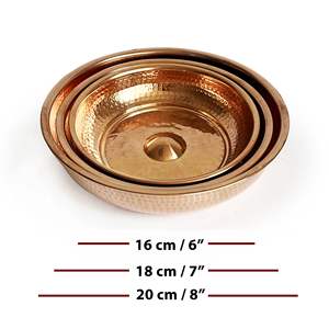 Bol de bain turc en cuivre blanc d'Anatolie, Kurnaci, 16-18-20 cm, fait à la main, objet décoratif pour le bain, sauna, bain finlandais, Ofur - Product Image 3
