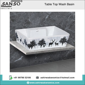 Artículos sanitarios de alta calidad, lavabo ovalado de mesa de cerámica, venta amplia para el hogar, uso comercial en el baño, fabricante directo - Product Image 2