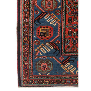 Alfombra Kiaan Grande de Lana Anudada a Mano, Rectangular, con Medallón Abstracto Rojo Naranja para el Hogar - Paem-317, para Entrada, Pasillo, Sala de Estar - Product Image 4