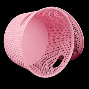 <b>Plastic</b> <b>Basket</b> With Cover - Pink - Product Image 3