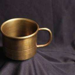 Antique-Look Embossed Design Brass Wine Goblet Silver Plated Metal Goblet - Product Image 2