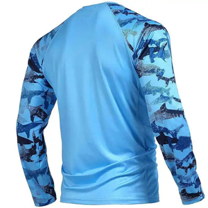 Maillot de pêche unisexe personnalisé léger en polyester respirant à sublimation, séchage rapide, manches longues, protection UV, taille plus - Product Image 2