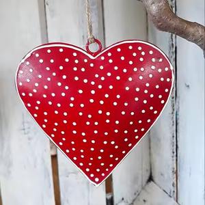 Adorno de Corazón Colgante de Metal, Decoración de Corazón de Hierro Duradero para Balcón y Patio - Product Image 2