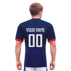 เสื้อฟุตบอลชายคุณภาพสูง ชุดฟุตบอล 100% โพลีเอสเตอร์ ชุดยูนิฟอร์มฟุตบอลชาย เสื้อฟุตบอลแบบซับลิเมชั่น พร้อมโลโก้ - Product Image 2