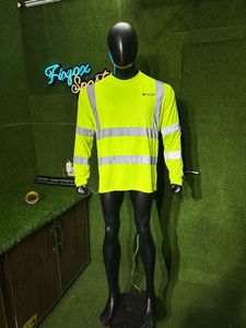 Camiseta DE SEGURIDAD reflectante al por mayor, ropa de trabajo, camisa de alta visibilidad, camisetas de seguridad de poliéster 100% de manga larga con logotipo personalizado - Product Image 3