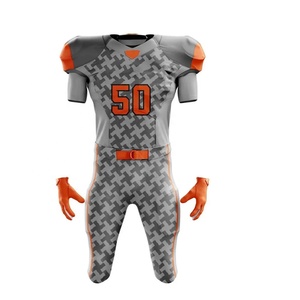 Service OEM Prêt à Expédier Vente en Gros Maillots de Football Américain Unisexe à Manches Courtes en Polyester Personnalisés Imprimés par Transfert Thermique - Product Image 5