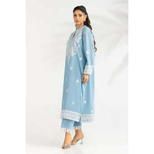 Conjunto Coordinado Bordado en Tela Crepé IPST-77485 con Cuello Cuadrado, Tallas de Mujer XS a XL para Primavera/Verano - Product Image 5