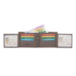 Portefeuille en cuir de vachette authentique pour hommes Portefeuille en cuir élégant édition de voyage avec protection RFID sécurisée - Product Image 6