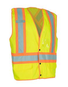 เสื้อกั๊กนิรภัยหลายกระเป๋าสำหรับใส่เครื่องมือ, เสื้อกั๊กไฮวิสกันน้ำมองเห็นได้ชัดชุดใส่ทำงานผลิตในปากีสถาน - Product Image 1
