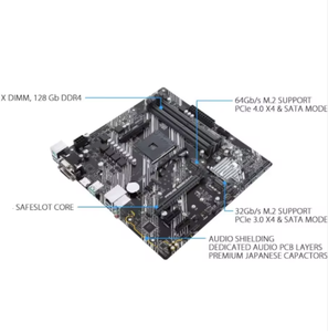 新しいプライムB550M-K AMD AM4 Zen 3第3世代Micro-ATXマザーボードDDR4 PCIe 4.0 ECCメモリ1Gb LANデュアルM.2 USB 3.2 Gen 2 - Product Image 3