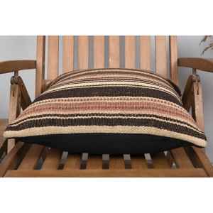 Almohada Kilim de lana marrón de 18x18 pulgadas, almohada decorativa con estampado rústico Vintage de lujo con relleno de plumas, ropa de cama de Navidad - Product Image 5