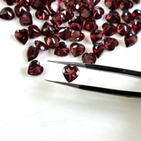 6mm naturel rouge grenat pierre coeur coupe facettes lâche sculpté pierre précieuse pour la fabrication de bijoux pierres précieuses calibrées dans des tailles personnalisées