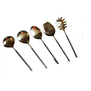 Top Trending Gold Plated Kitchenware Stainless Steel Spoons Serving Utensils <b>for</b> Dessert Coffee Fruit Ice Cream Tea Spoon - Product Image 4