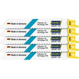 Ensemble de 5 lames de scie à bois Hazet avec clous et lame de scie rapide en métal de 2 à 10 mm - Product Image 1