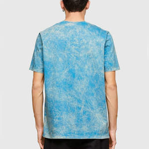 T-shirt Hip Hop personnalisé tricoté à la mode décontractée 100% coton coupe ample Y2k 3D imprimé lavé surdimensionné Boxy T-shirt court pour hommes - Product Image 5