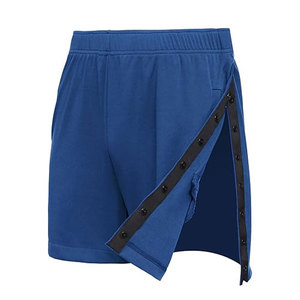Pantalones cortos atléticos de algodón unisex con cierre a presión para después de la cirugía de rodilla Pantalones cortos de rehabilitación de la mejor calidad - Product Image 1