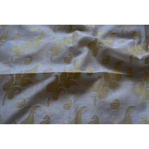 Banarasee/Banarasi Salwar Kameez ผ้าคอตตอนผ้าไหมสีทองลายใบไม้ zari Buti-สีขาว - Product Image 2