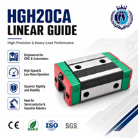 Bloc de guidage linéaire HGH20CA, rail haute précision pour charges lourdes, acier au chrome à haute teneur en carbone, certifié ISO/CE pour machines CNC