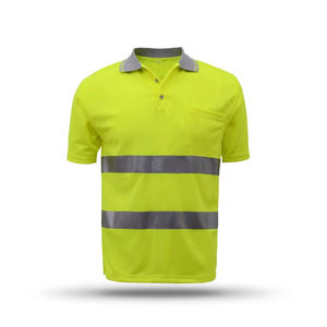 Custom Men High Visibility Polo T Shirts Hi Viz Vis Reflective <b>Outdoor</b> <b>Safety</b> Breathable Worker Wear Polo Shirt - Product Image 1