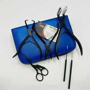 Kit de herramientas de alicates de extensión de pelo multifuncional profesional al por mayor alicates de prensa de cinta de acero inoxidable mate negro - Product Image 5