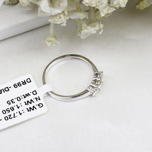 Anillo de cóctel de diseñador de boda de oro blanco de 14K con diamantes naturales preciosos para mayorista de joyería de mujer - Product Image 2