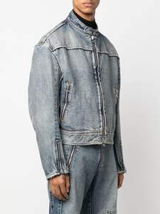 Ensembles pour hommes biker rock revival deux pièces ensemble hommes biker veste en jean et jean - Product Image 1