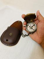 Boussole Nautique Vintage en Laiton Style Viking, Cadran Solaire Antique, Horloge de Poche Rétro Marine, Décoration Artistique Mécanique Suspendue Steampunk pour Noël