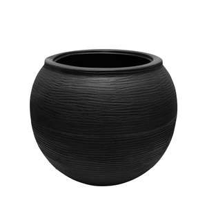 Black Graffito 38x46 Polyethylene Sphere <b>Vase</b> <b>Plastic</b> <b>Vases</b> Product Category - Product Image 2