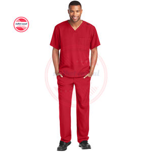 Ensemble d'uniformes de gommage médical pour hommes | Uniforme de gommage d'infirmière en coton Polyester de qualité supérieure Logo personnalisé - Product Image 1
