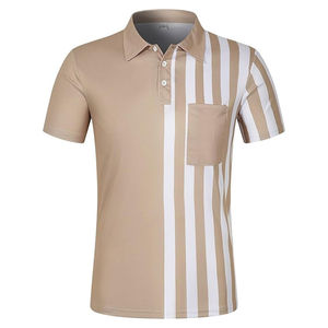 Suéter de Punto Nuevo de Verano para Hombre, Camiseta Polo con Costuras en Color de Contraste, Jersey de Algodón, Camisetas Polo de Talla Grande - Product Image 1