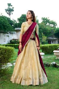 ใหม่ Kanchipuram herฉบับผ้าไหม lehenga choli และฤดูกาลของการออกแบบใหม่ที่เคยมีมา - Product Image 3