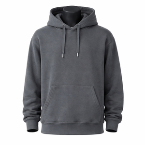 Sudadera con Capucha Personalizada en Color Gris Carbón |   Sudadera con Capucha de Felpa de Algodón y Poliéster |   Sudadera con Capucha Unisex OEM ODM - Product Image 1