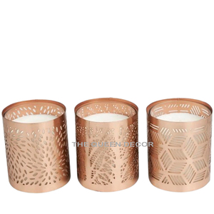 Vela Perfumada Moderna Decorativa PARA EL Hogar Votives Linterna y Vela Tarro Metal Personalizado Venta a Granel Votives - Product Image 5