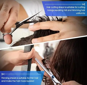 Venta directa de fábrica, tijeras de peluquero de corte de pelo de acero inoxidable, tijeras de adelgazamiento, tijeras de corte de pelo - Product Image 2