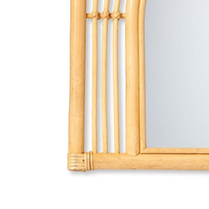Miroir mural en rotin design arc fabriqué à la main miroir d'appoint en bambou naturel avec style Art déco pour la décoration intérieure - Product Image 4
