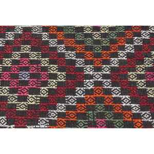 Alfombra Vintage de 2x3.5 pies, Alfombra Turca Kilim, Alfombra Roja Ikat de Lana - Product Image 5