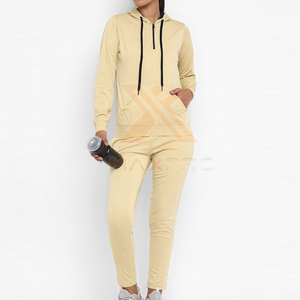 Chándal con Capucha para Mujer, Color Sólido, Manga Larga, Transpirable, Estilo Casual de Otoño, con Bolsillos Laterales y Cierre de Cremallera - Product Image 4