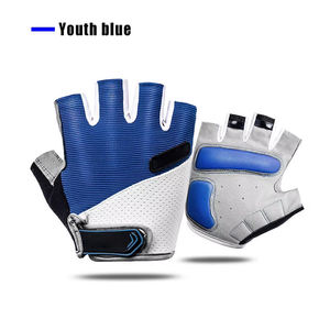 Guantes deportivos de entrenamiento de medio dedo con logotipo personalizado Guantes de gimnasio de ejercicio de cuero para levantamiento de pesas y culturismo - Product Image 2