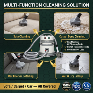 Aspiradora de Líquidos y Polvo 4 en 1 con Pulverizador de Espuma, Cepillo y Succión para Limpieza de Alfombras, Sofás y Tapicería de Coche - Product Image 1