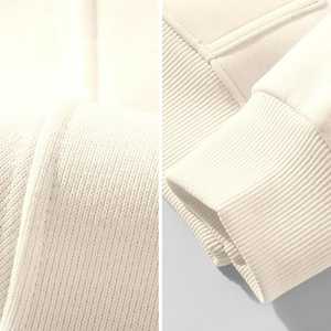 Sudadera con Capucha Unisex de Algodón, con Cierre, Transpirable, de Manga Larga, Cómoda, Lisa, Holgada, Deportiva, con Bolsillo - Product Image 5