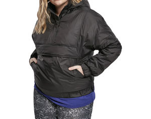 Clásicos Hombres Señoras Panel Acolchado Pull Over Chaqueta cortavientos de invierno Deportes Casual Tallas grandes Chaqueta Anorak con capucha - Product Image 5