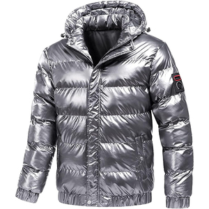 High Street <b>Men's</b> Waterproof Polyester Puffer <b>Jackets</b> Customized Design with Hooded Coat OEM Service From Pakistan - Product Image 1