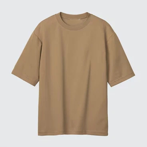 Camisetas de gran tamaño de algodón AIRism, Camiseta holgada de moda, ropa de calle, camiseta de equipo lavado de peso pesado Ringer Boxy - Product Image 4