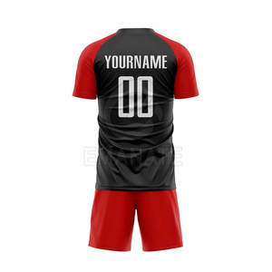Maillots de football respirants 100% polyester pour hommes, ensembles d'uniformes de football, patchs personnalisés, manches courtes extensibles, toutes saisons - Product Image 3