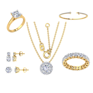 แหวนทอง14K ของผู้หญิงพร้อม1 CTS ห้องปฏิบัติการปลูกเทียบกับความชัดเจนเครื่องประดับเพชรสำหรับปลูก - Product Image 3