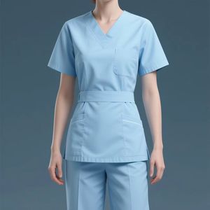 Conjuntos de uniformes médicos, ropa de Cirugía de enfermera, ropa de personal de clínica de Hospital, 100% de algodón para hombres y mujeres - Product Image 3